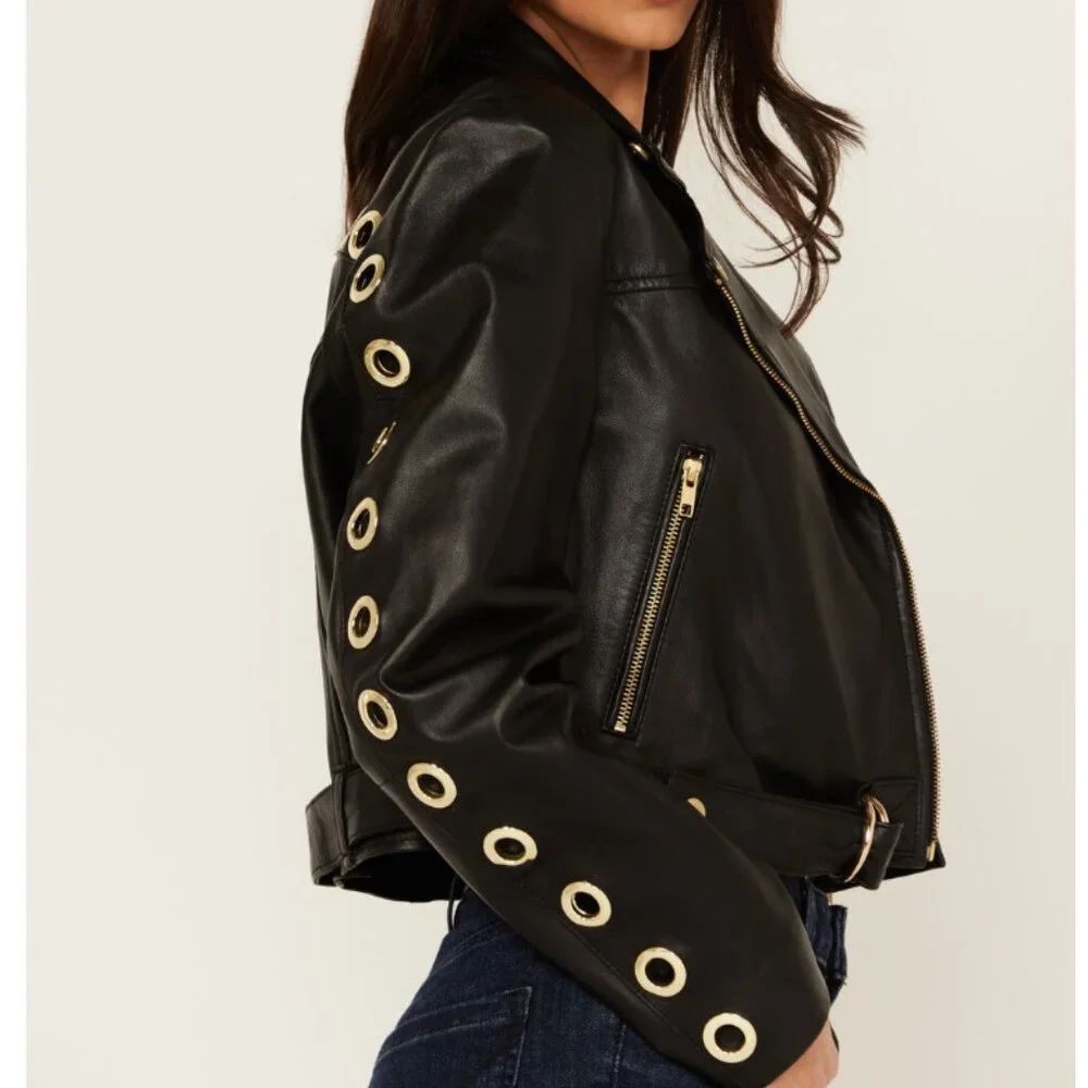 Cleobella - Black Baxter Leather Jacket - Picture 3 of 9